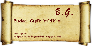 Budai Gyárfás névjegykártya