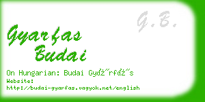 gyarfas budai business card